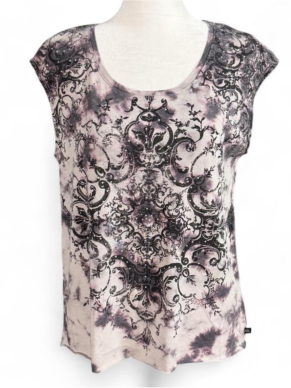 Rock & Republic Tie Dye Rhinestone Sleeveless Top XS